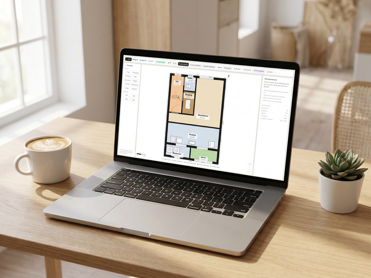 Plattegrond-editor met kleurcodering